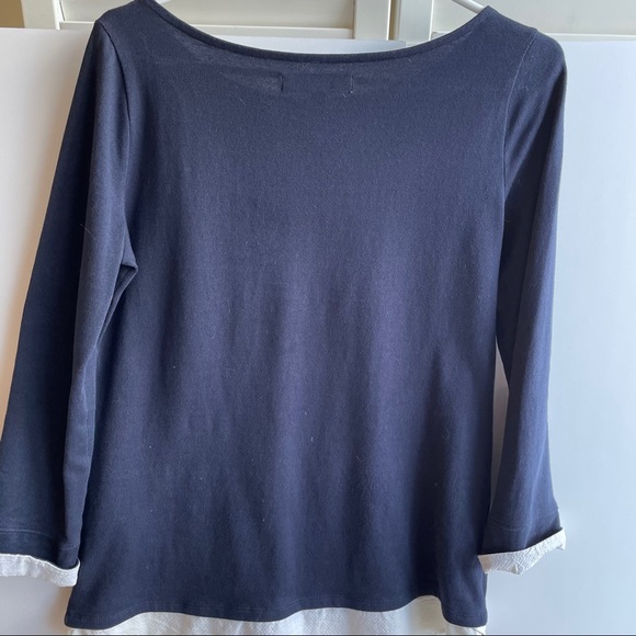 Loft, Navy blue top, 100% Cotton - Picture 5 of 9